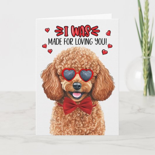 Cartes Pour Fêtes Annuelles Chien de caniche miniature fait pour vous aimer Va (Devant)