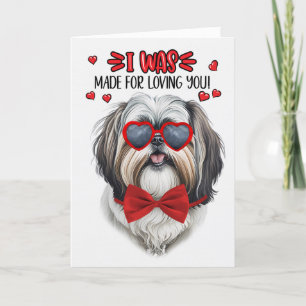 Cartes Pour Fêtes Annuelles Chien de Chien Tzu mignon fait pour vous aimer Val
