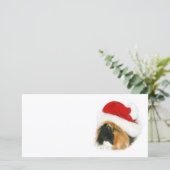 Cartes Pour Fêtes Annuelles Chien de Guinée Père Noël (Debout devant)