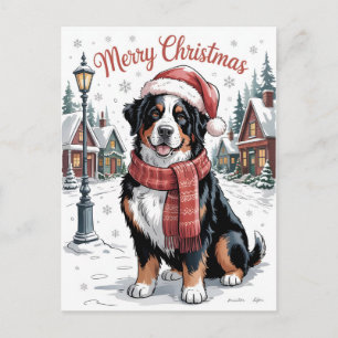 Cartes Pour Fêtes Annuelles chien de montagne bernois Noël personnalisé