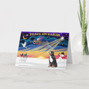 Cartes Pour Fêtes Annuelles Chien de montagne XmasSunrise-Bernese 3