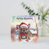 Cartes Pour Fêtes Annuelles Chien de Noël (Debout devant)