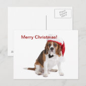 Cartes Pour Fêtes Annuelles Chien de Noël (Devant / Derrière)