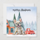 Cartes Pour Fêtes Annuelles Chien de Noël (Devant)