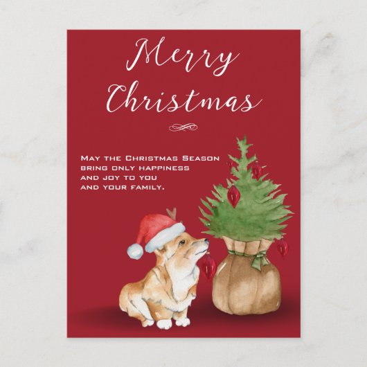 Cartes Pour Fêtes Annuelles Chien de Noël (Devant)