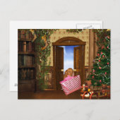 Cartes Pour Fêtes Annuelles Chien de Noël (Devant / Derrière)