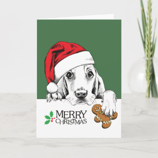 Cartes Pour Fêtes Annuelles Chien de Noël Basset Hound