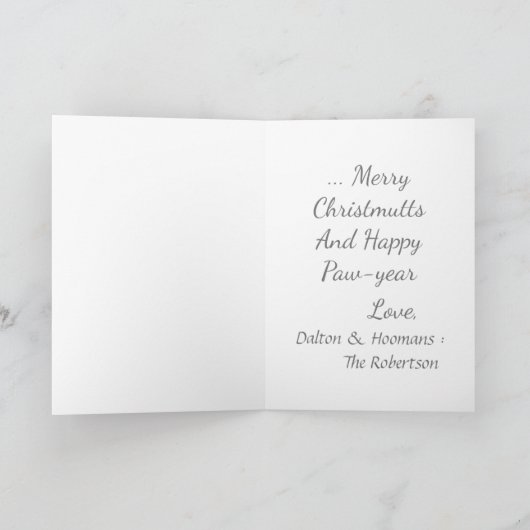 Cartes Pour Fêtes Annuelles Chien de Noël Bernese Mountain personnalisable (Intérieur)