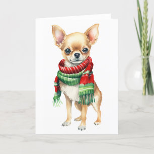 Cartes Pour Fêtes Annuelles Chien de Noël, Chihuahua des Fêtes