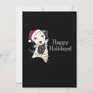Cartes Pour Fêtes Annuelles Chien de Noël dalmate Animaux d'hiver Chiens