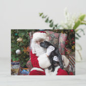 Cartes Pour Fêtes Annuelles Chien de Noël du Black Lab du Père Noël Chien de N (Debout devant)