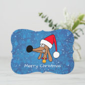 Cartes Pour Fêtes Annuelles Chien de Noël Festif (Debout devant)