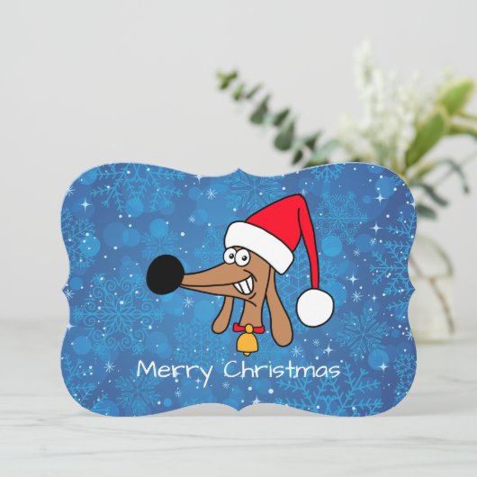 Cartes Pour Fêtes Annuelles Chien de Noël Festif (Debout devant)