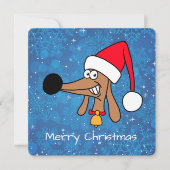 Cartes Pour Fêtes Annuelles Chien de Noël Festif (Devant)