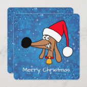 Cartes Pour Fêtes Annuelles Chien de Noël Festif (Devant / Derrière)