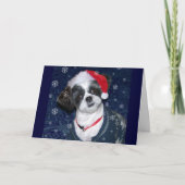 Cartes Pour Fêtes Annuelles Chien de Noël Shih Tzu (Devant)