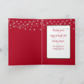 Cartes Pour Fêtes Annuelles Chien De Noël Tangé Dans Les Lumières (Intérieur)