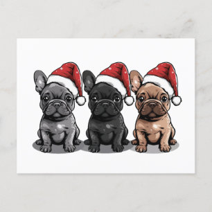Cartes Pour Fêtes Annuelles Chien de Père Noël