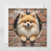 Cartes Pour Fêtes Annuelles Chien de Poméranie - Pâques (Dos)