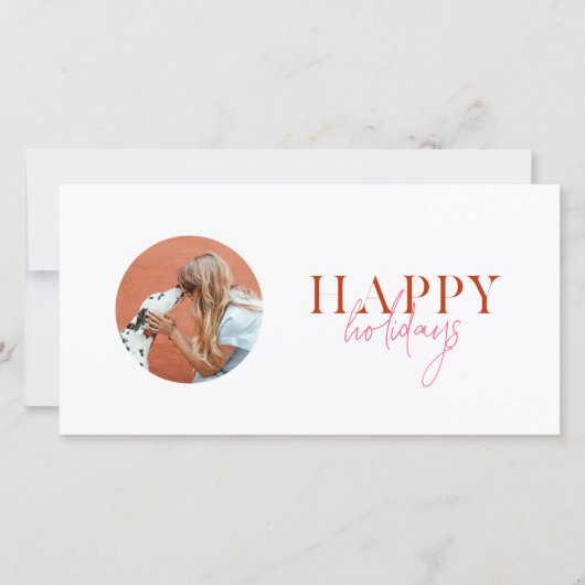 Cartes Pour Fêtes Annuelles Chien de script orange brûlé de couleur vive rétro (Devant)