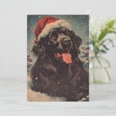 Cartes Pour Fêtes Annuelles Chien de Terre-Neuve (Debout devant)