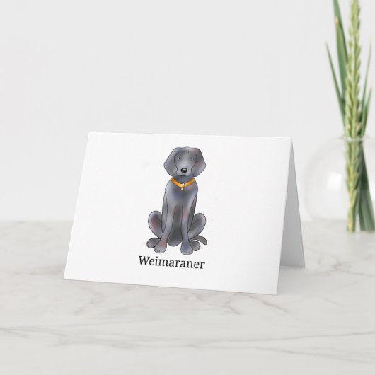 Cartes Pour Fêtes Annuelles Chien de Weimaraner l (Devant)