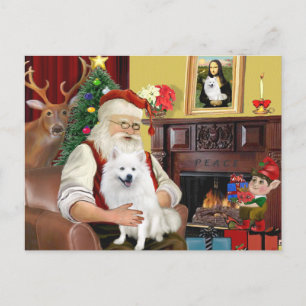 Cartes Pour Fêtes Annuelles Chien Esquimau Américain père Noël