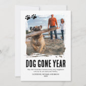 Cartes Pour Fêtes Annuelles Chien est parti année mignonne photo Noël (Devant)