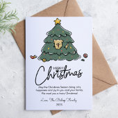 Cartes Pour Fêtes Annuelles Chien et Arbre Animaux de compagnie Appartement de