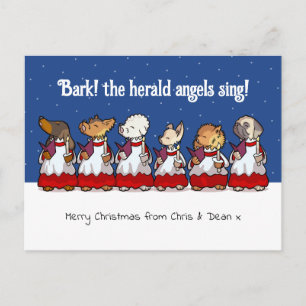 Cartes Pour Fêtes Annuelles Chien jouet drôle Chœur de Noël Teckel Dessin anim