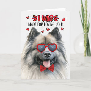 Cartes Pour Fêtes Annuelles Chien Keeshond fait pour vous aimer Valentine