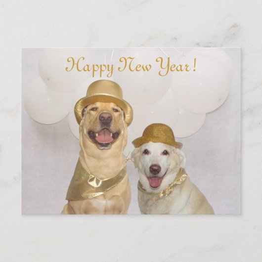 Cartes Pour Fêtes Annuelles Chien / Laboratoire sur mesure Bonne année (Devant)