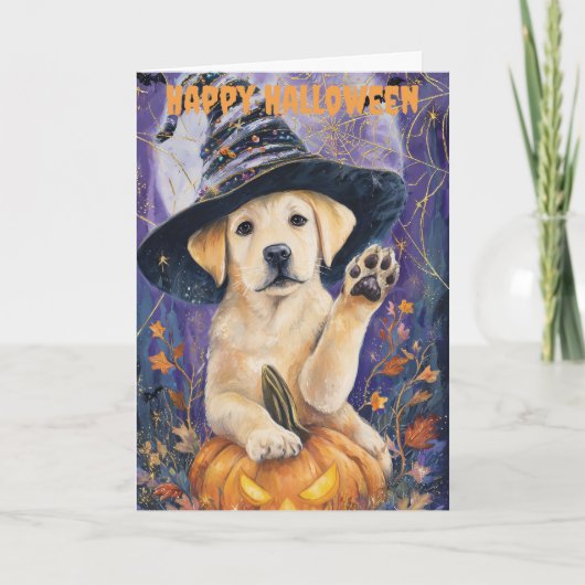 Cartes Pour Fêtes Annuelles Chien labrador Halloween (Devant)