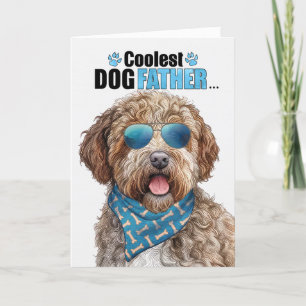 Cartes Pour Fêtes Annuelles Chien Lagotto Romagnolo Papa le plus cool Fête des