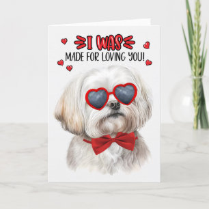 Cartes Pour Fêtes Annuelles Chien maltais mignon fait pour vous aimer Valentin