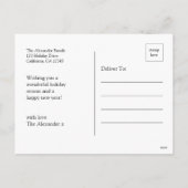 Cartes Pour Fêtes Annuelles Chien maltais Père Noël personnalisé Joyeux Noël (Dos)