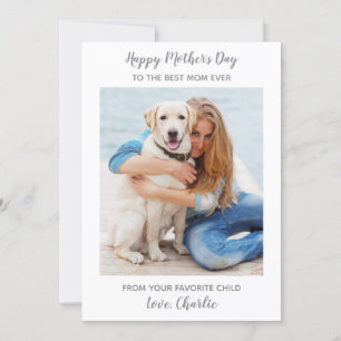 Cartes Pour Fêtes Annuelles Chien Maman Personnalisé Animaux de compagnie Phot