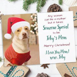 Cartes Pour Fêtes Annuelles Chien Maman Personnalisé Animaux de compagnie Phot