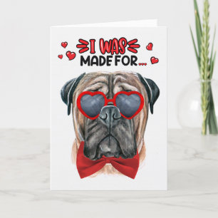 Cartes Pour Fêtes Annuelles Chien Mastiff fait pour vous aimer Valentine