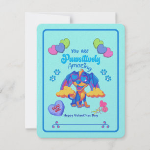 Cartes Pour Fêtes Annuelles Chien mignon avec lunettes Salle de classe Valenti