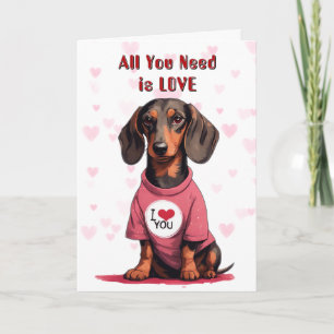 Cartes Pour Fêtes Annuelles Chien mignon Dachshund Tout ce dont vous avez beso