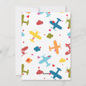 Cartes Pour Fêtes Annuelles Chien mignon et avion dans les nuages Enfants Sain (Dos)