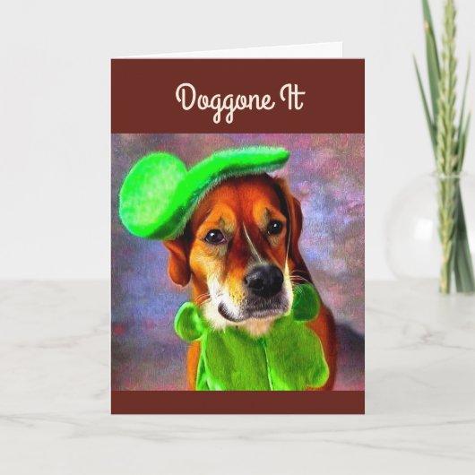 Cartes Pour Fêtes Annuelles Chien Mignon Tout Simplement Saint Patrick's Day P (Devant)