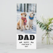 Cartes Pour Fêtes Annuelles Chien papa Bonne Fête des pères Empreinte de patte (Debout devant)