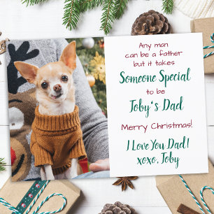 Cartes Pour Fêtes Annuelles Chien papa Personnalisé Animaux de compagnie Photo