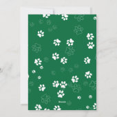 Cartes Pour Fêtes Annuelles Chien Paw Christmas Tree | Fer Noël (Dos)