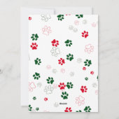 Cartes Pour Fêtes Annuelles Chien Paw Christmas Tree | Fer Noël (Dos)