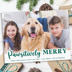 Cartes Pour Fêtes Annuelles Chien Pawsively Joyeux mignon Photo personnalisée 