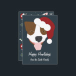 Cartes Pour Fêtes Annuelles Chien père Noël - Personnalisable<br><div class="desc">Chien père Noël - Personnalisable</div>