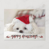 Cartes Pour Fêtes Annuelles Chien Photo Red Buffalo Check Script YAPPY HOWLIDA (Devant)